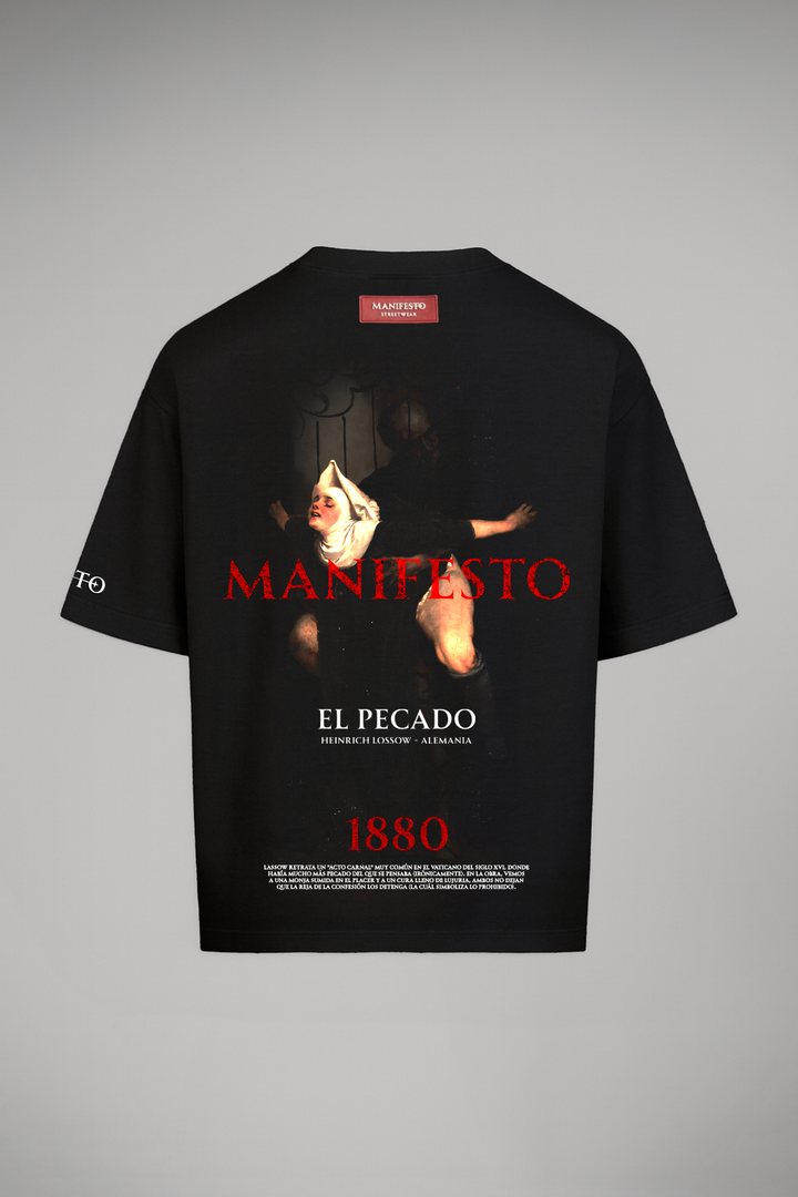 Camiseta Oversize El Pecado Negra