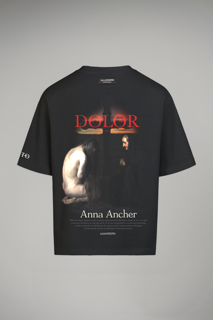 Camiseta Oversize Dolor Cenizo