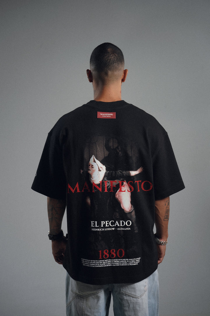 Camiseta Oversize El Pecado Negra