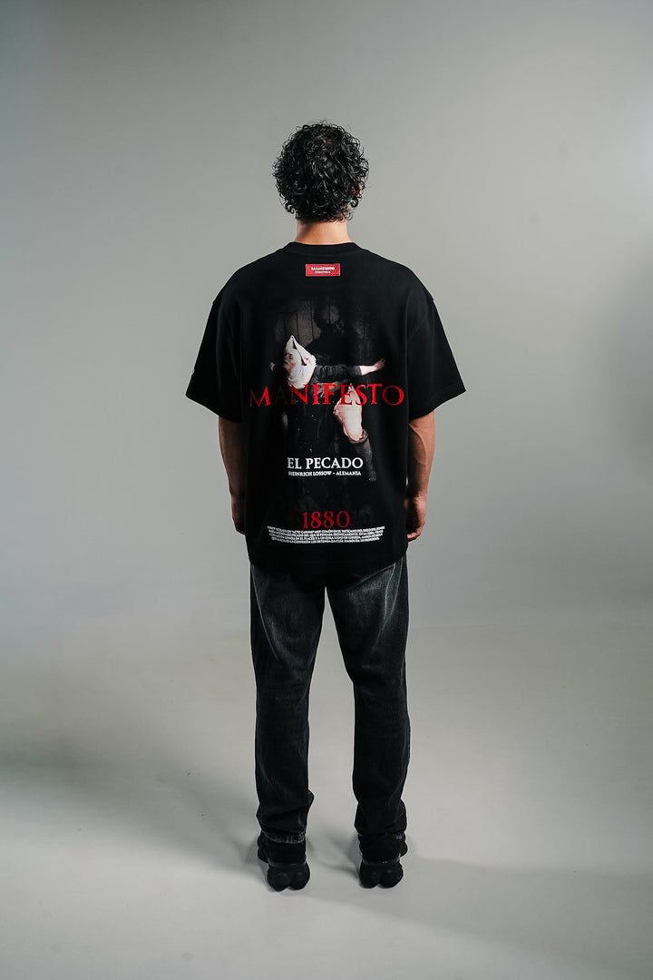 Camiseta Oversize El Pecado Negra