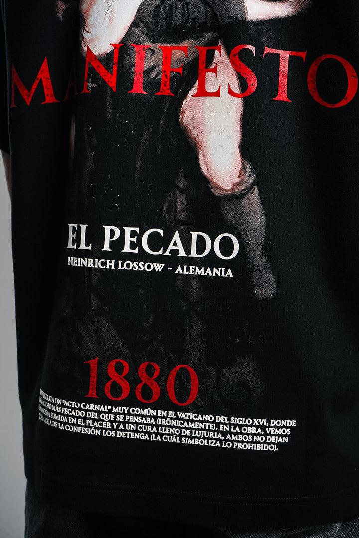 Camiseta Oversize El Pecado Negra