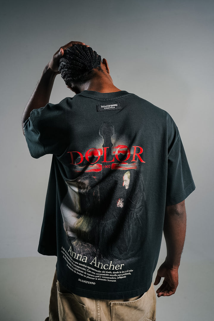 Camiseta Oversize Dolor Cenizo