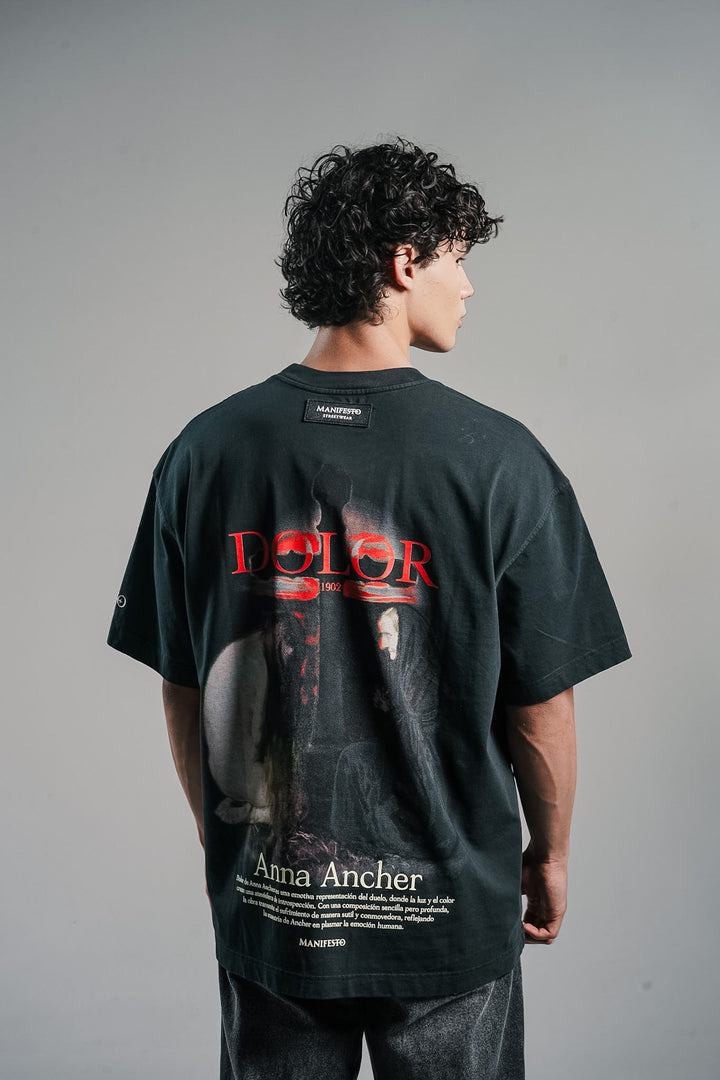 Camiseta Oversize Dolor Cenizo