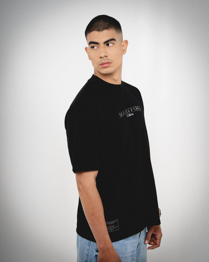 Camiseta Oversize Bestie Negra