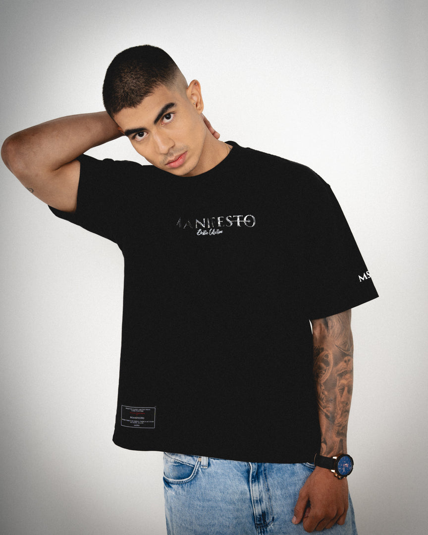 Camiseta Oversize Bestie Negra