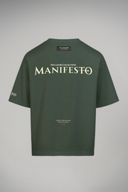 Camiseta Oversize Cristo Crucificado Verde Pino