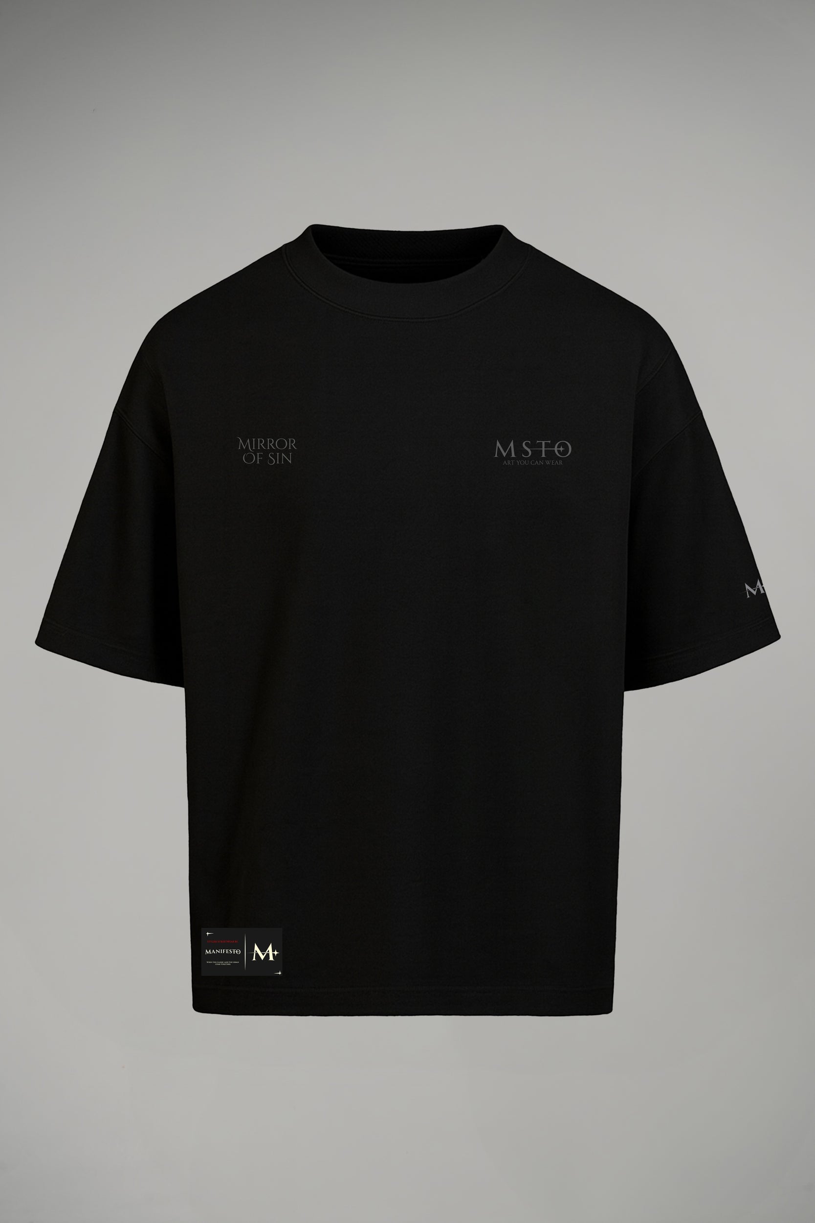 Camiseta Oversize Mirror Of Sin negro MSTO