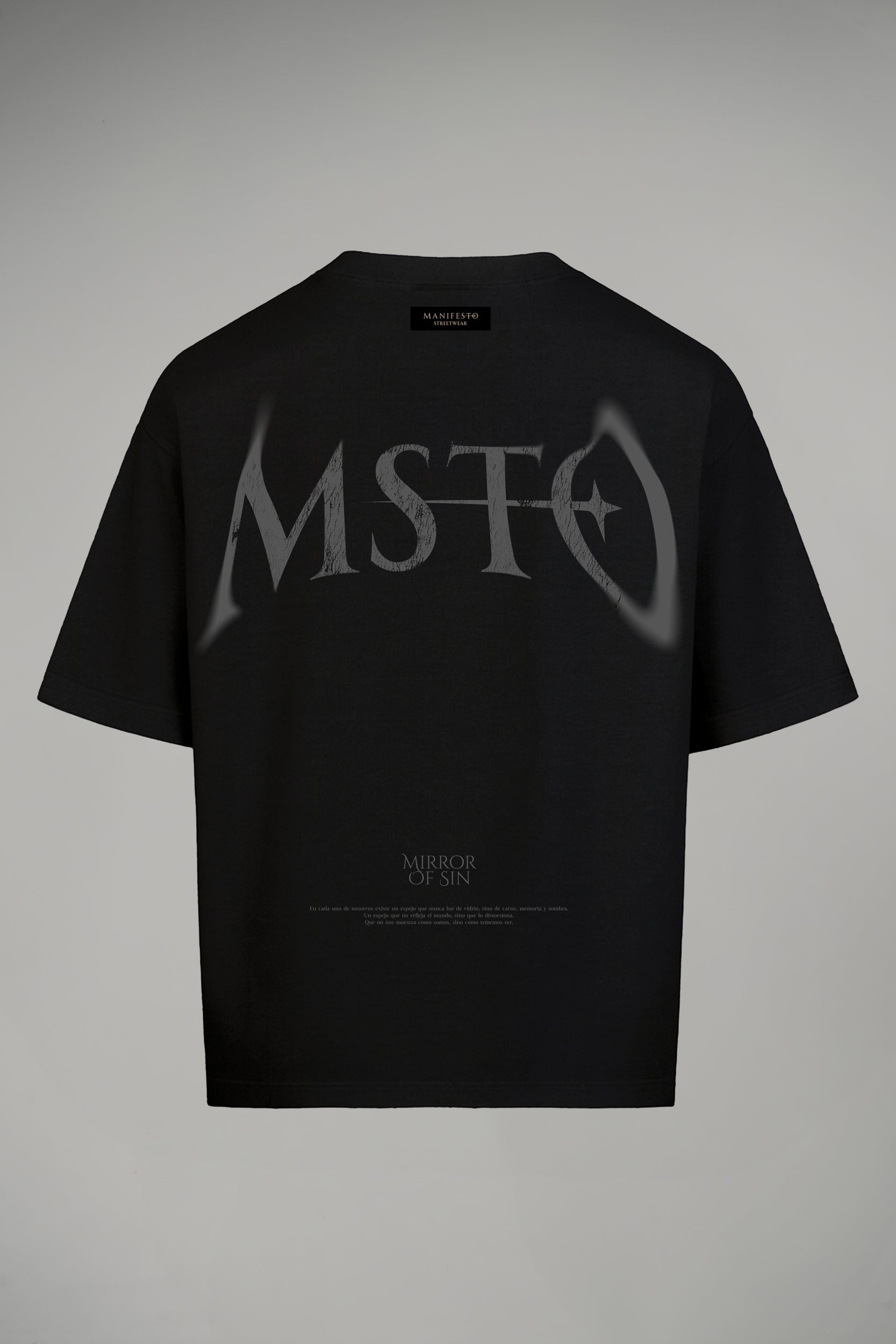 Camiseta Oversize Mirror Of Sin negro MSTO