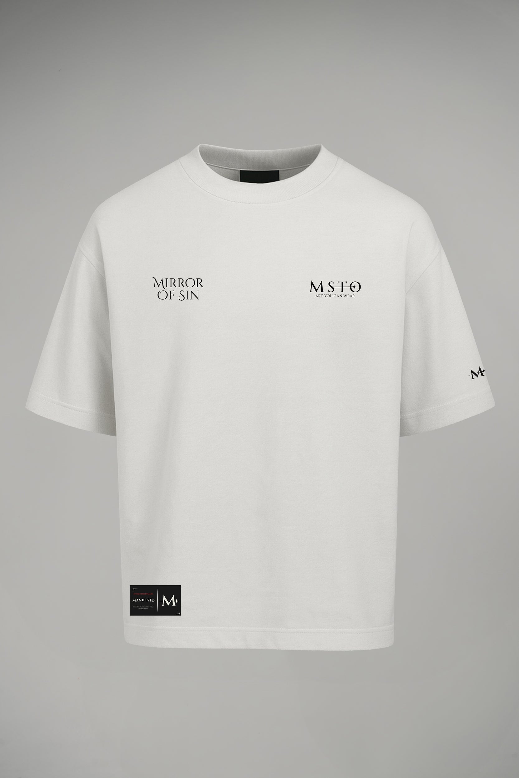 Camiseta Oversize Mirror Of Sin Vainilla MSTO