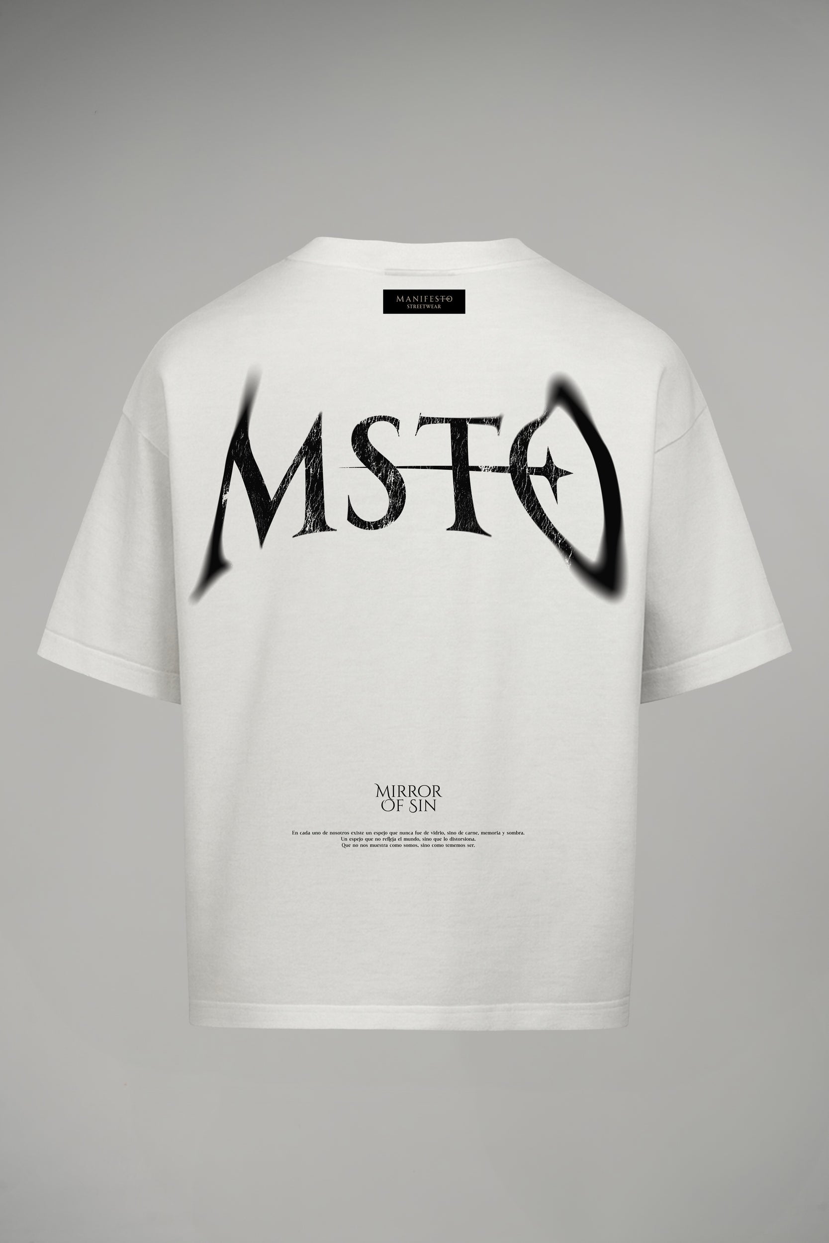Camiseta Oversize Mirror Of Sin Vainilla MSTO