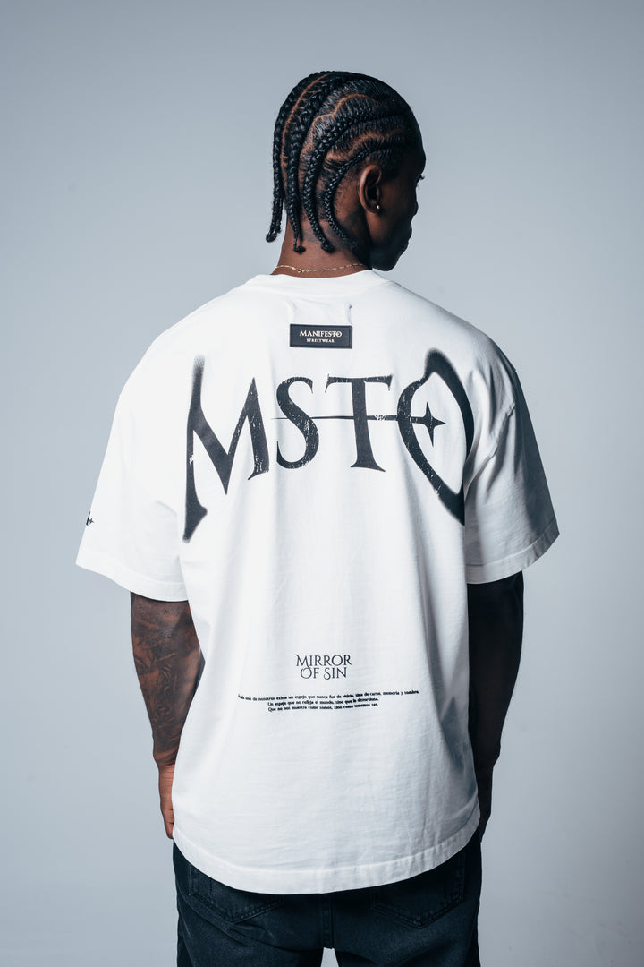 Camiseta Oversize Mirror Of Sins Vainilla MSTO