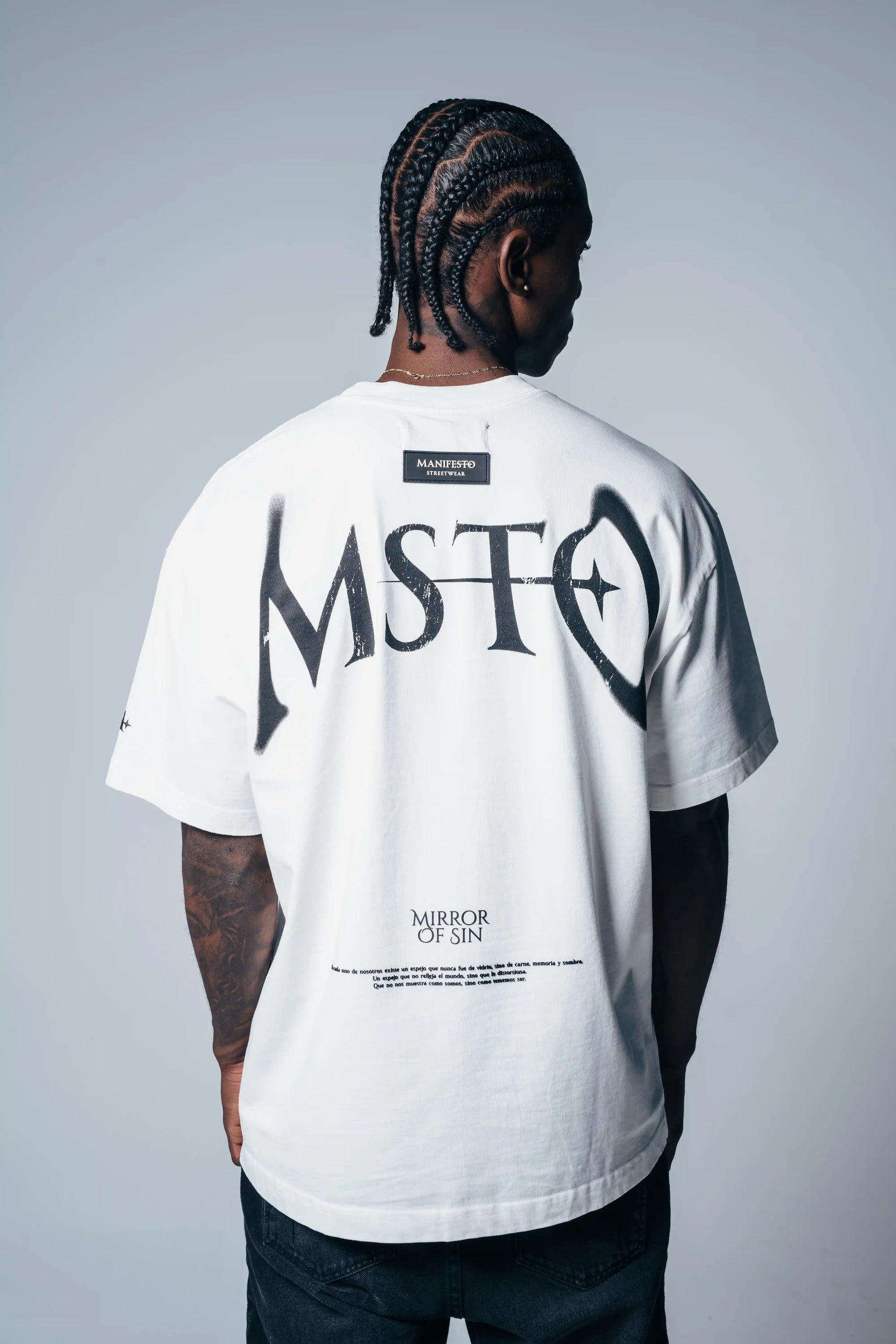 Camiseta Oversize Mirror Of Sin Vainilla MSTO