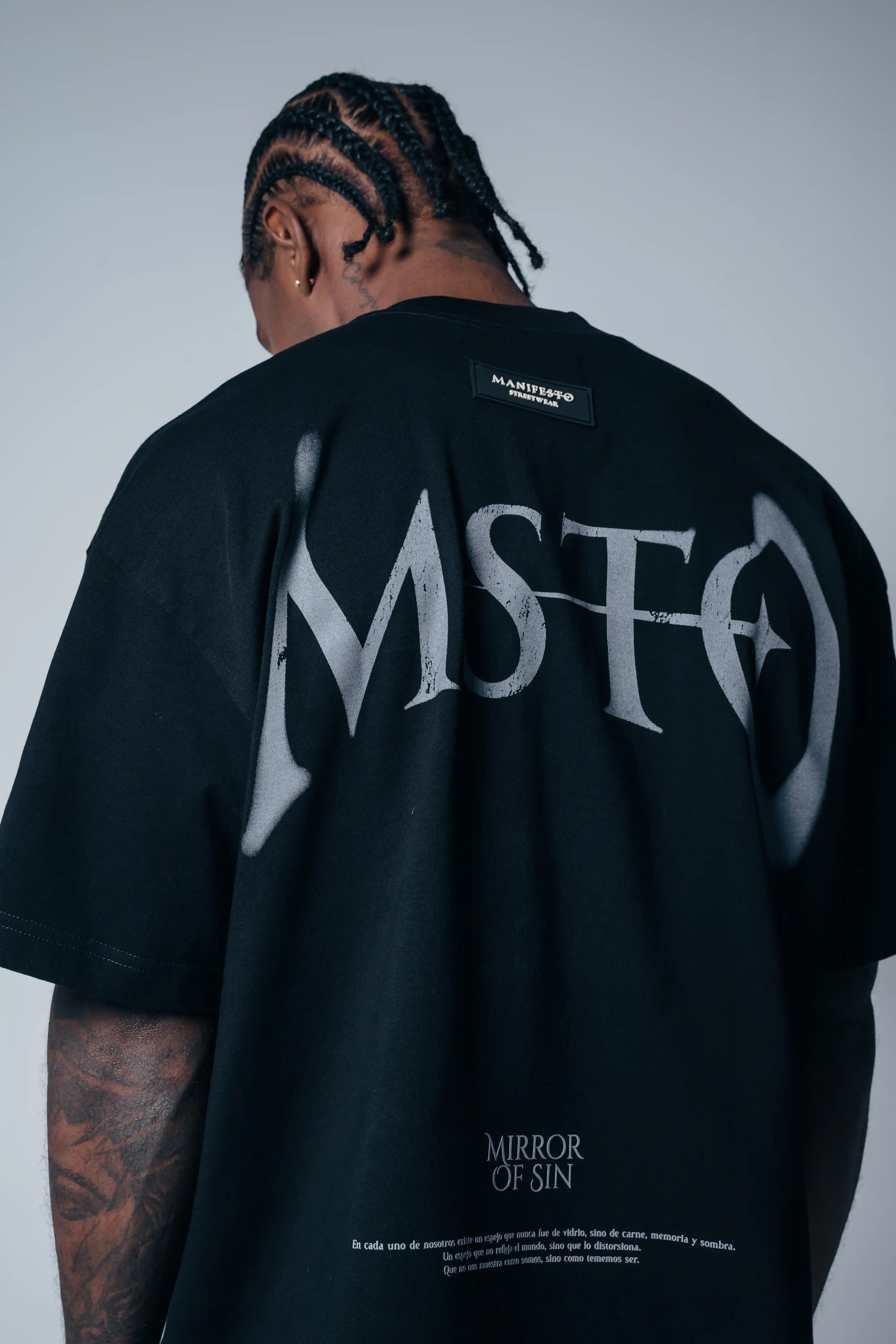 Camiseta Oversize Mirror Of Sin negro MSTO