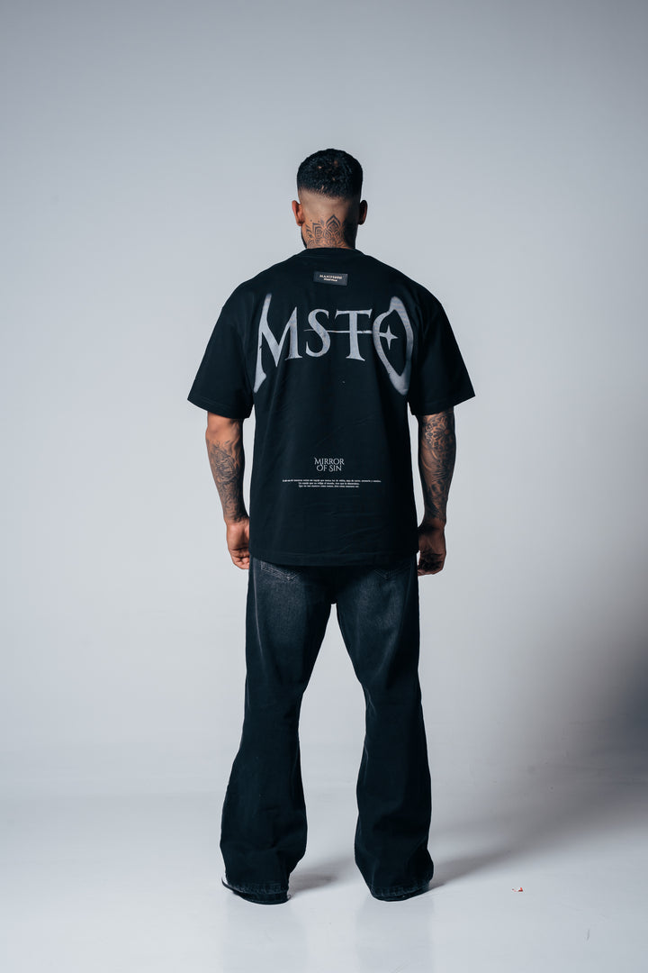 Camiseta Oversize Mirror Of Sins negro MSTO