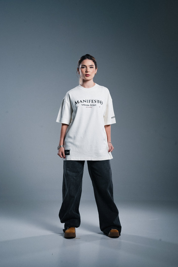 Camiseta Oversize Woman Ochre