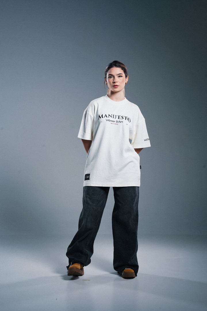 Camiseta Oversize Woman Ochre