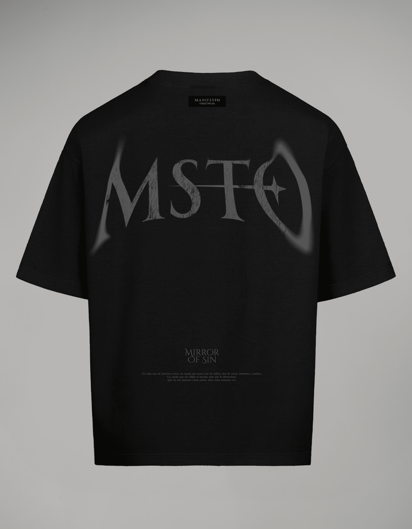 Camiseta Oversize Mirror Of Sins negro MSTO