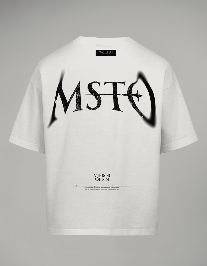 Camiseta Oversize Mirror Of Sins Vainilla MSTO
